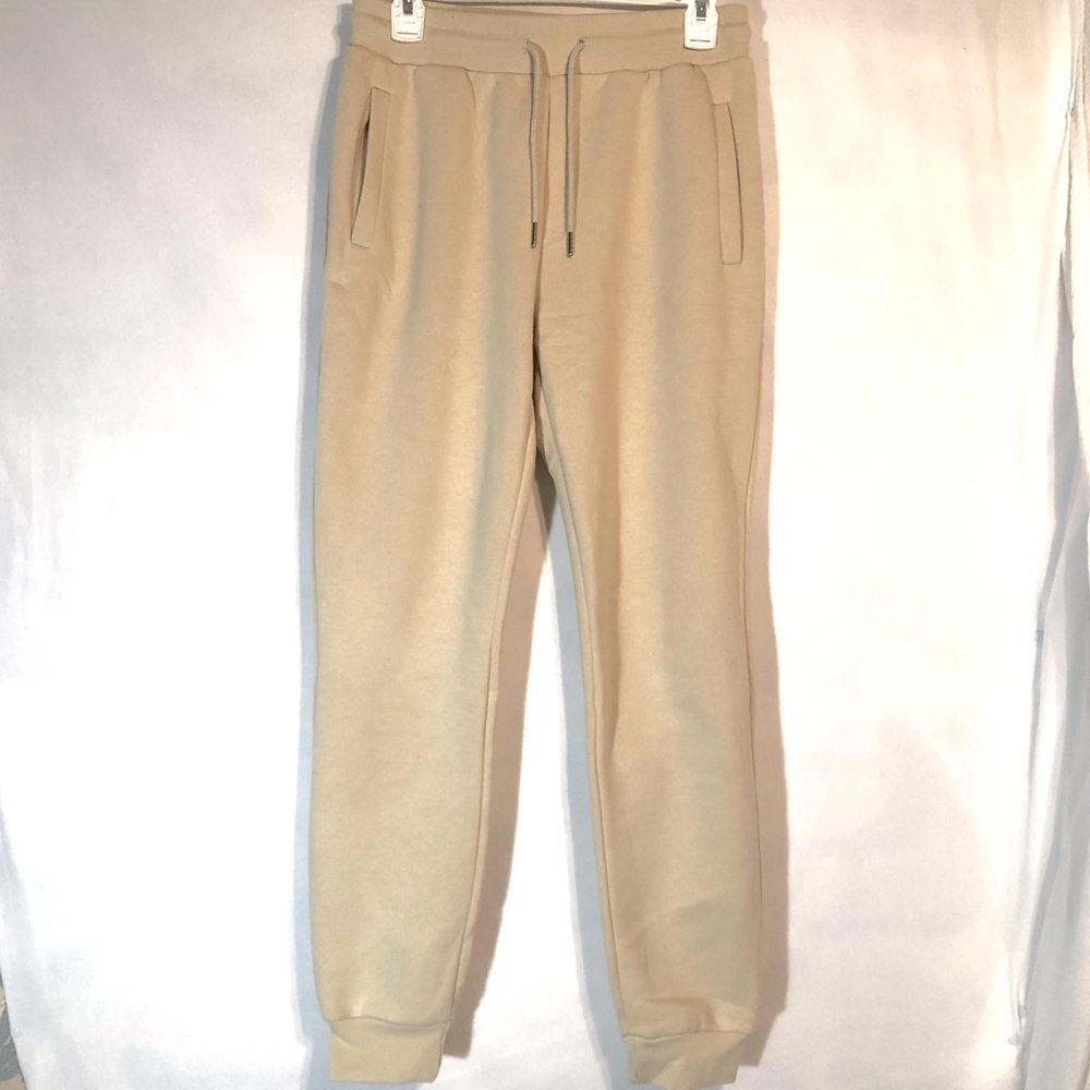 NWOT Forever 21 Cream Sweatpants/Joggers Mens S